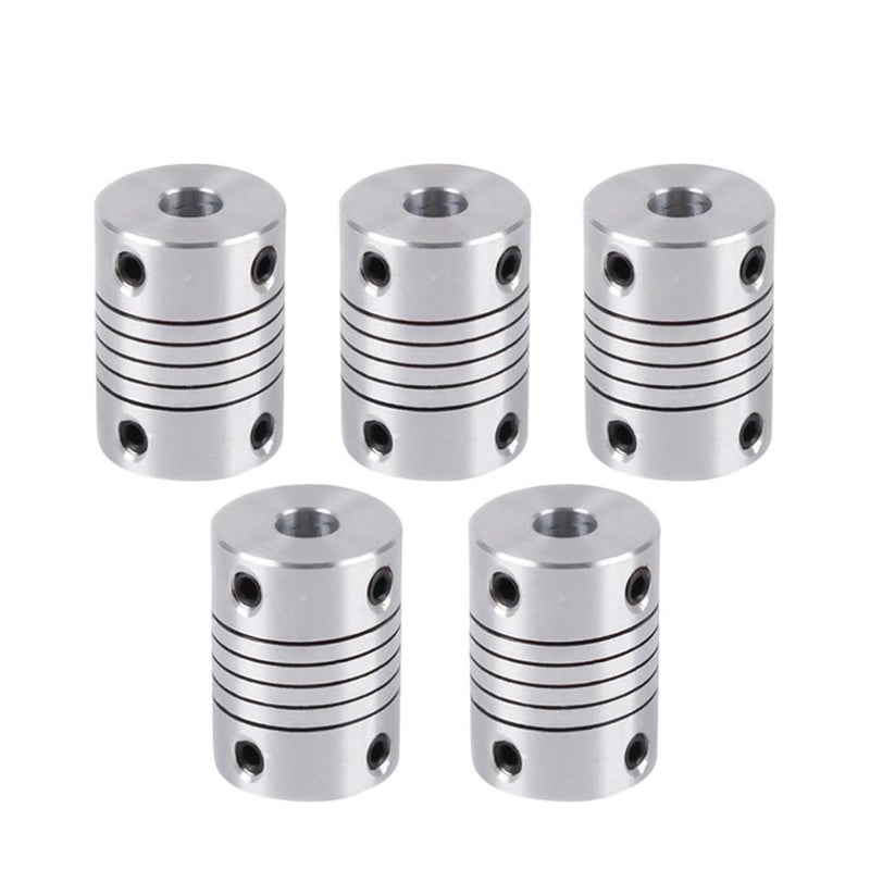 Aluminum Alloy Flexible Shaft Coupling 5PCS Set For 3D Printer Stepper Motor - Image 1